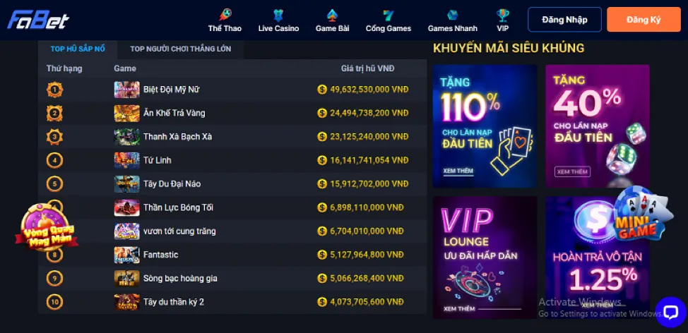Ưu đãi VIP hi2777